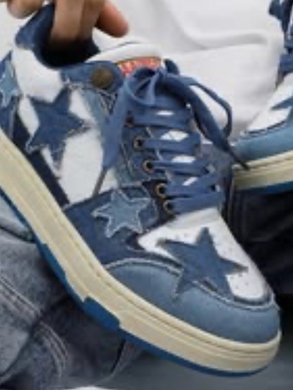Blue Star Accent Sneakers